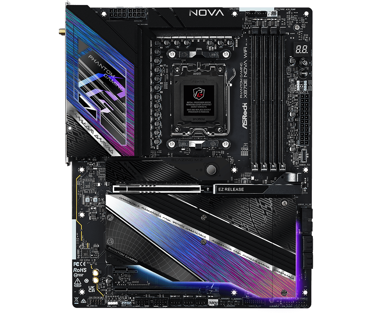 Placa de baza ASRock X870E NOVA WIFI, Socket AM5, DDR5, ATX — miniatură