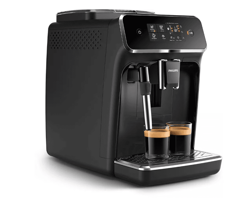 Espressor automat Philips EP2224/40, 2 Bauturi, Rasnita Ceramica, Sistem de Spumare a Laptelui, Ecran Tactil, Negru — miniatură