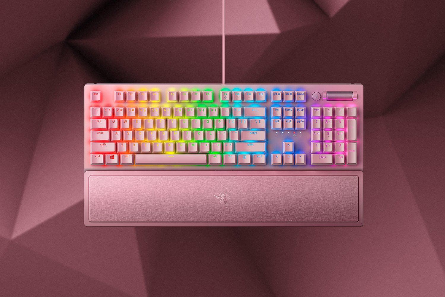 Tastatura Mecanica Gaming Razer BlackWidow V3, RGB, USB, roz — miniatură