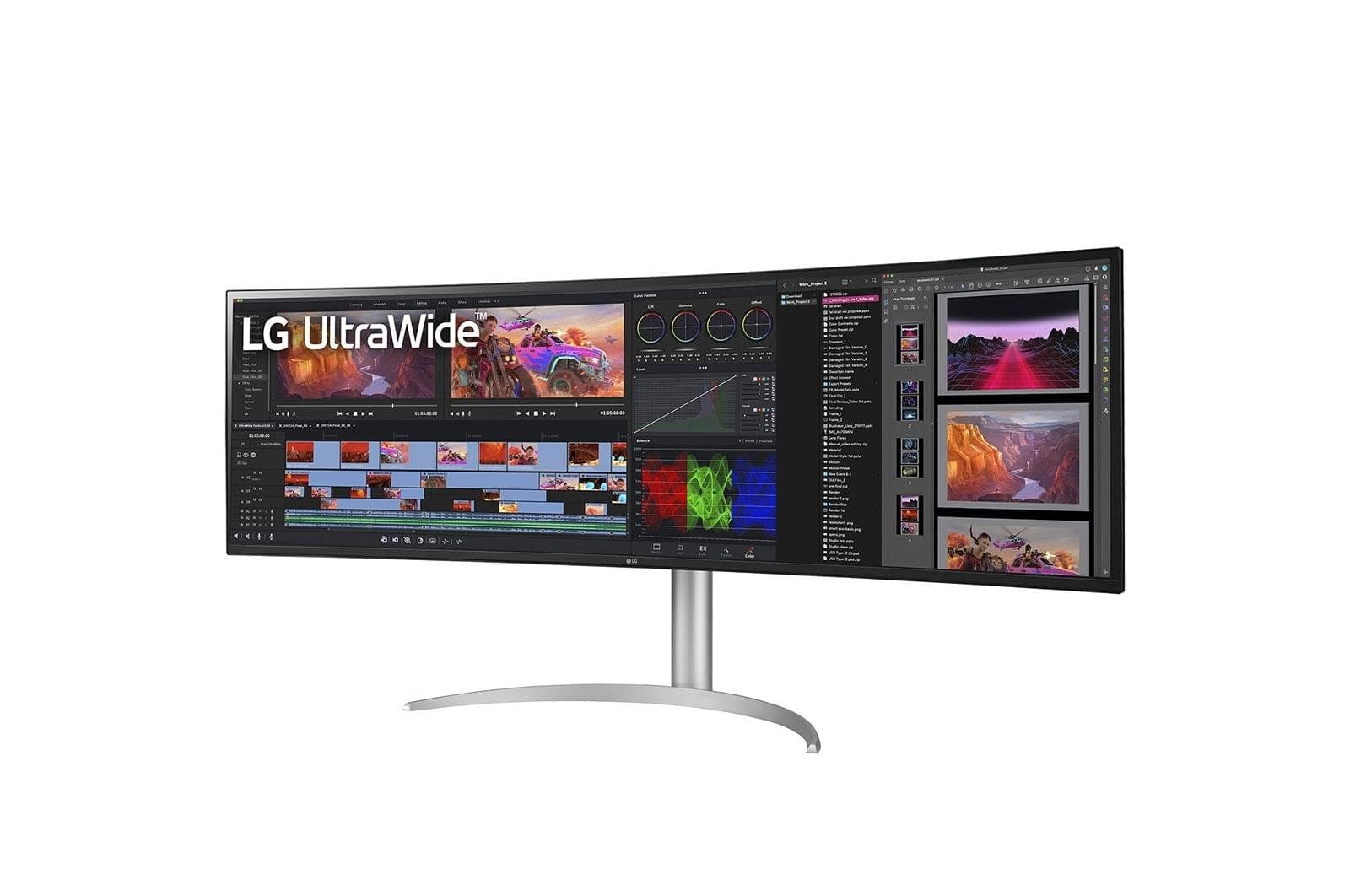 Monitor Consumer LG 49WQ95C-W, 49", 5120 x 1440 pixeli, White — miniatură