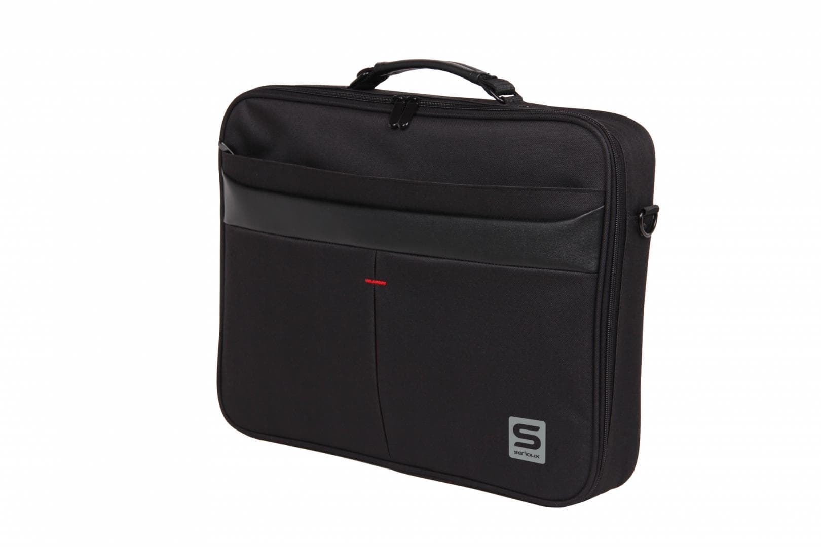 Geanta notebook Serioux, SRX-8444, dimensiuni 40 x 30 x 6 cm, compartiment laptop: max 15.6", bretea spate pentru prindere troller, curea de umar ajustabila, material poliester — miniatură