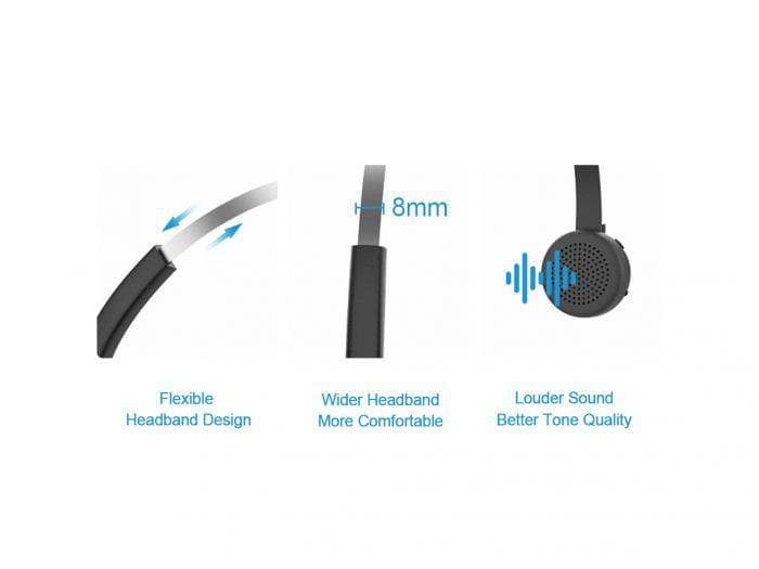 Casti Mono-casca Conceptronic POLONA03BD, Wireless, noise-canceling, Negru — miniatură