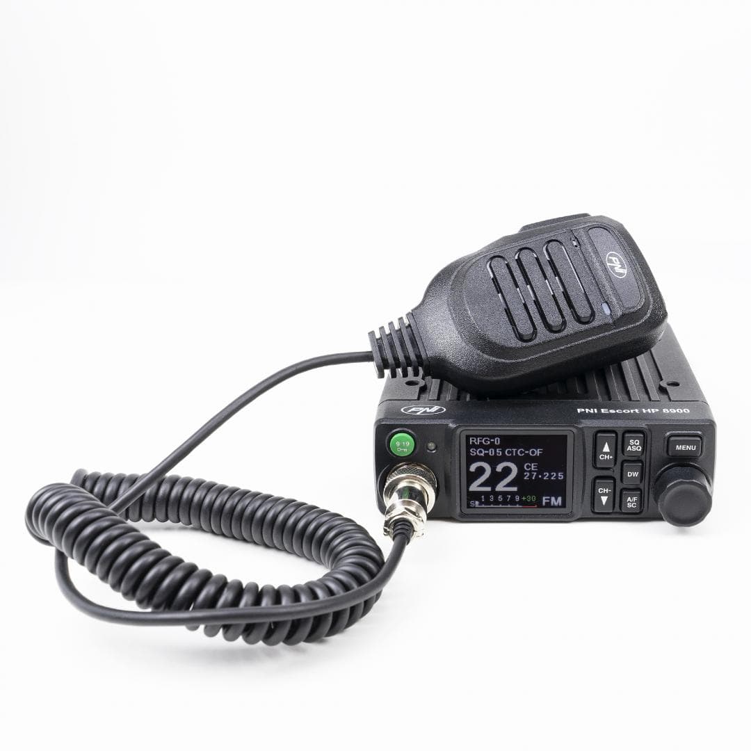 PNI-HP8900 - Statie radio CB PNI Escort HP 8900 ASQ, 12V / 24V, RF Gain, Roger Beep, CTCSS-DCS, Dual Watch AM/FM comutati doar in banda EU, Tip banda emisie: AM/FM, 40 canale, Frecventa: 26.965 - 27.405 MHz, Difuzor: 3W, Alimentare: 12/24V, Dimensiuni: 122 x 130 x 37 mm, Montaj 1 DIN, ASQ. — miniatură