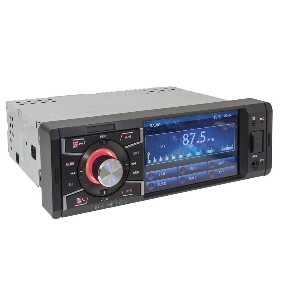PNI MP5 PLAYER AUTO 1DIN 4" display Clementine 9545,50Wx4, Bluetooth, Radio FM, SD, USB, 2 x RCA video in, AUX in, 1 x RCA Intrare / Iesire video 1 x RCA Intrare video pentru camera marsarier, Redare video full HD 1920 x 1080px, Format fisiere redare: MP5, MP3, MP4, WMA, WAV etc. — miniatură