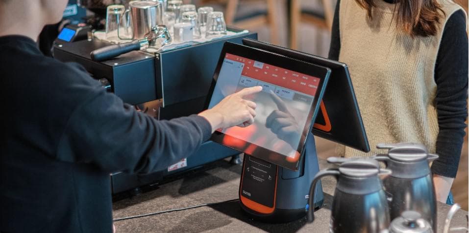 SUNMI DESKTOP POS SYSTEM L1563 T2s EN (15.6" + 15.6", 4GB + 64GB, Printer 80mm, WIFI, EU Adapter) — miniatură