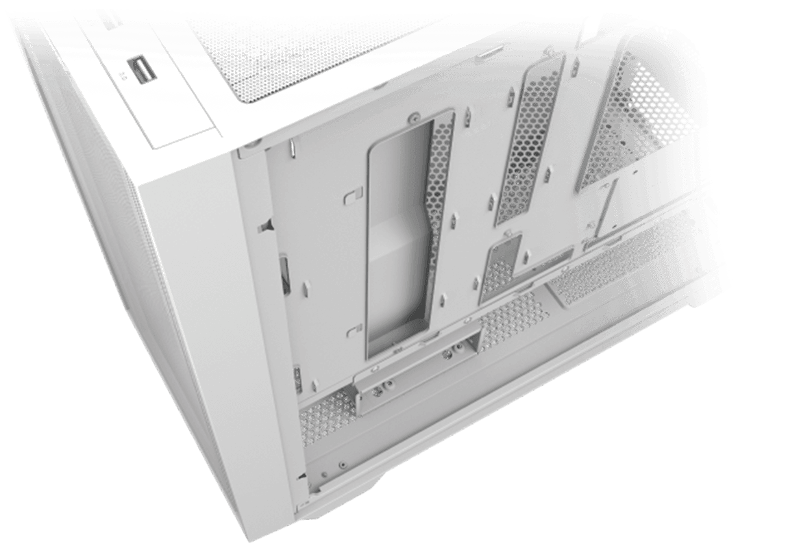 Carcasa ASUS A21 PLUS, RGB, Mid Tower, White — miniatură
