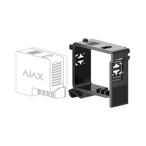 "Suport releu pentru sina DIN - AJAX;Permite montajul releelor de la AJAX pe sine DIN. Material: policarbonat; Dimensiuni: 52 × 41 × 18 mm, Greutate: 9 g; Temperatura utilizare: -25°C la +60°C"