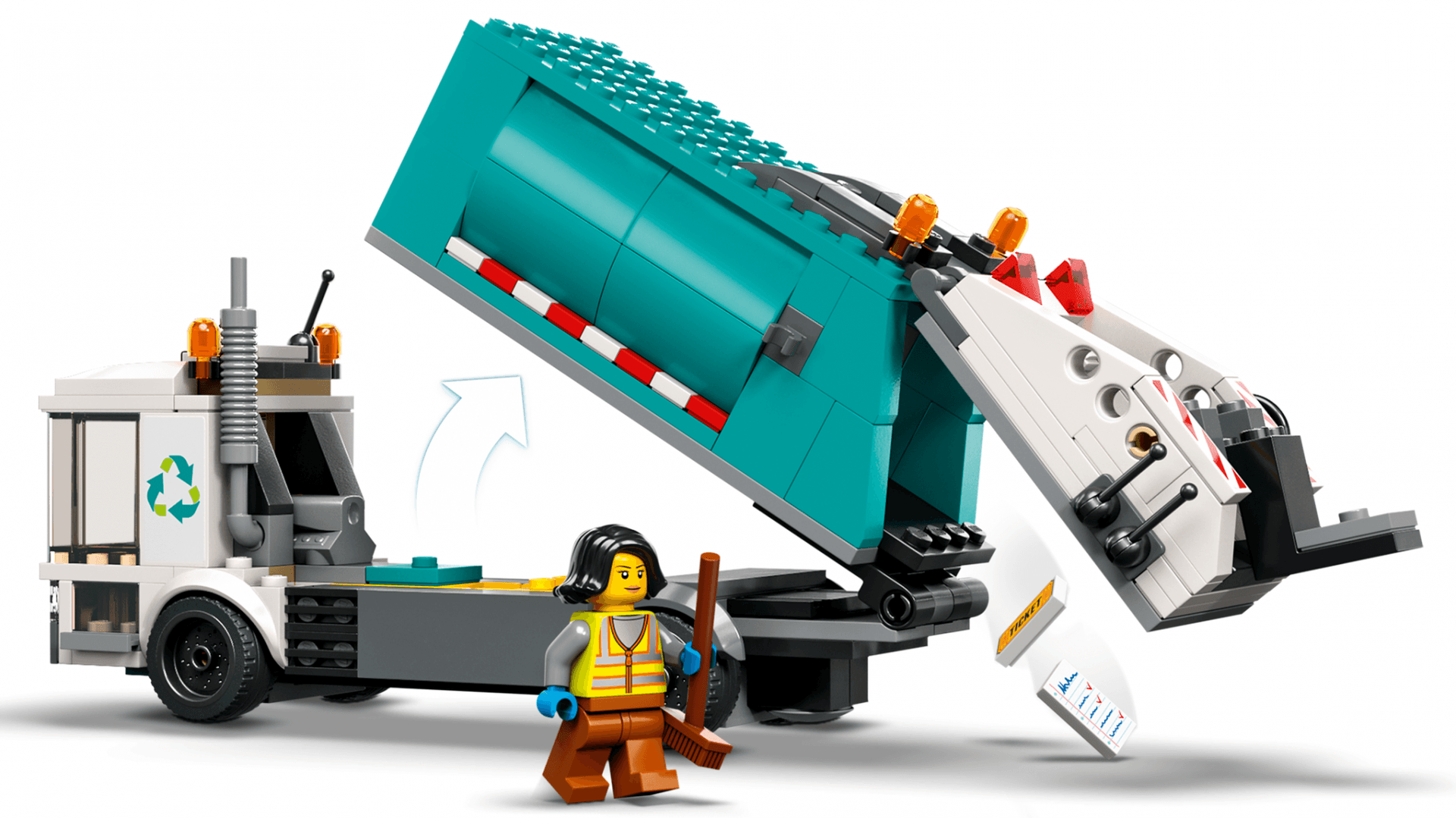 CAMION DE RECICLARE, LEGO 60386 — miniatură