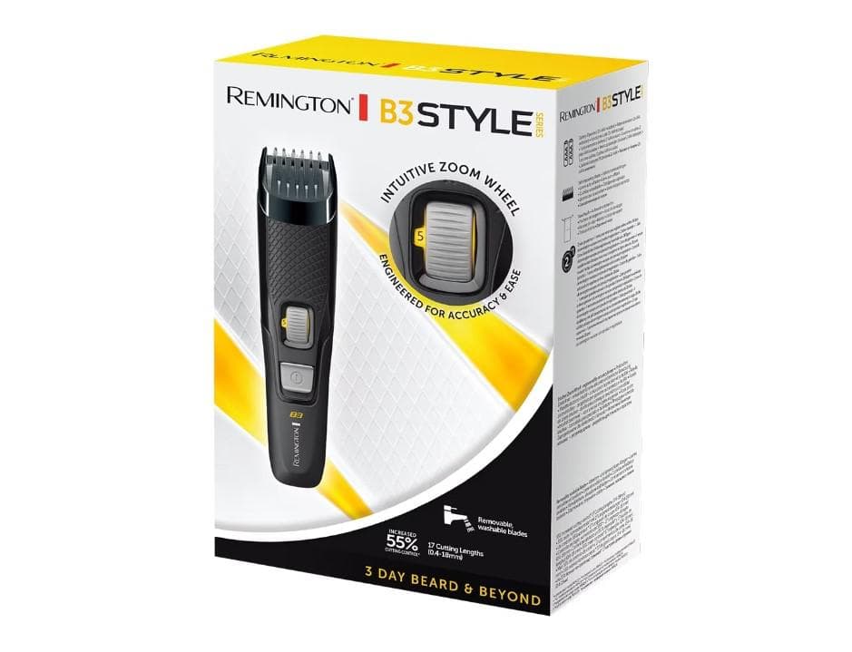 Aparat de tuns barba Remington Style Series B3 MB3000, 17 setari, Autoascutire, Negru