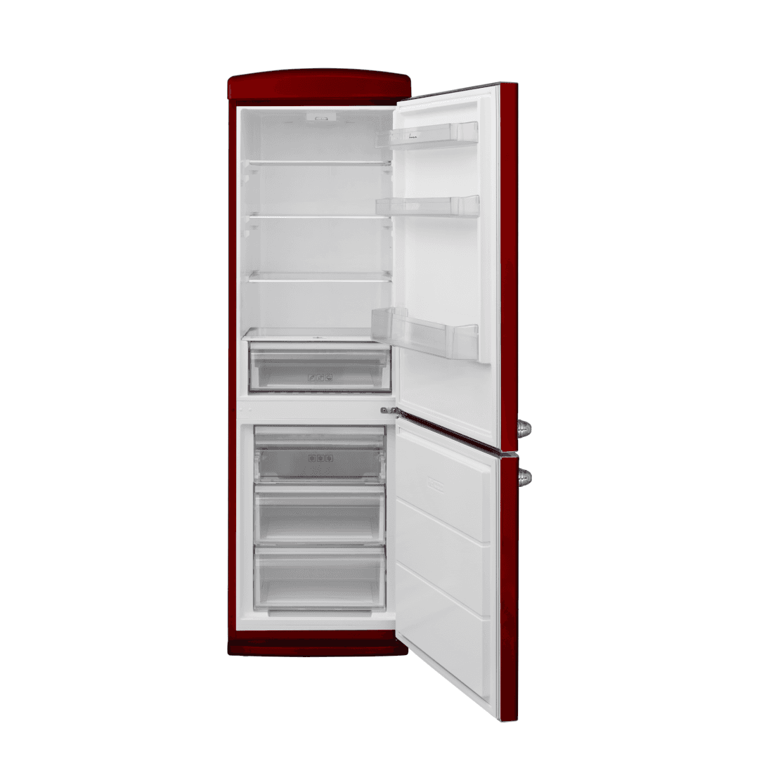 Combina frigorifica FRAM FC-VRR341BDE++, 340 l, Clasa E, Burgundy — miniatură