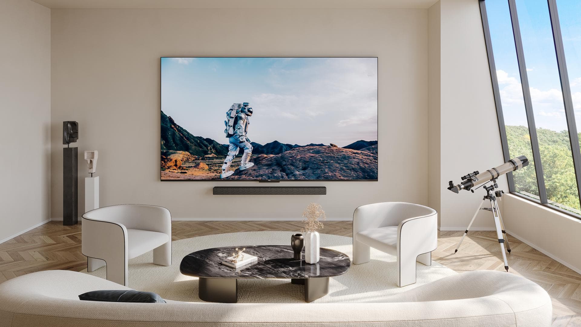 Televizor Smart QLED TCL 75C845 190,5 cm (75") 4K Ultra HD Wi-Fi Negru — miniatură