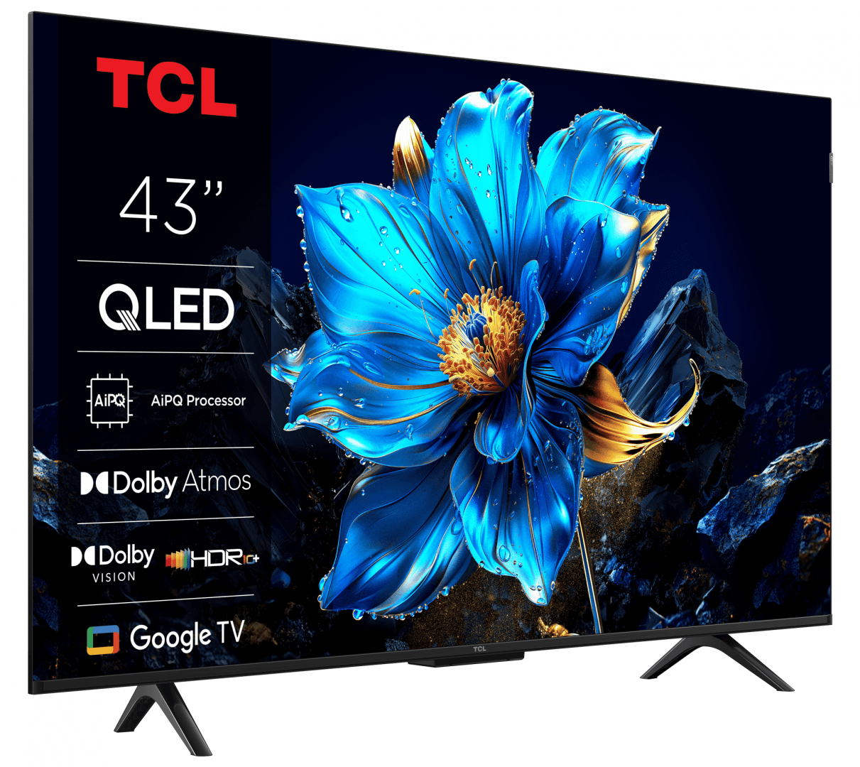 Televizor TCL QLED 43P7K, 108 cm, Smart Google TV, 4K, Clasa F — miniatură