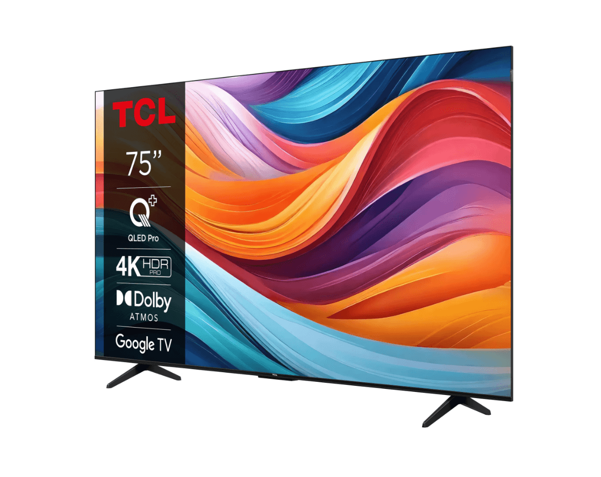 Televizor TCL QLED 75T7B, 189 cm, Smart Google TV, 4K Ultra HD, Clasa F — miniatură