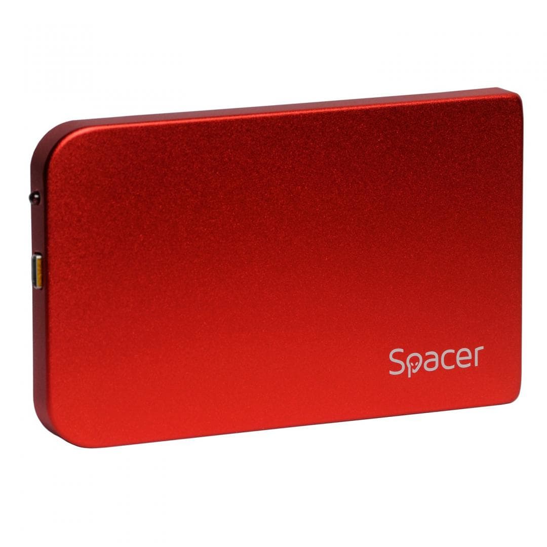Rack extern HDD/SSD 2.5" Spacer USB 3.0 rosu — miniatură