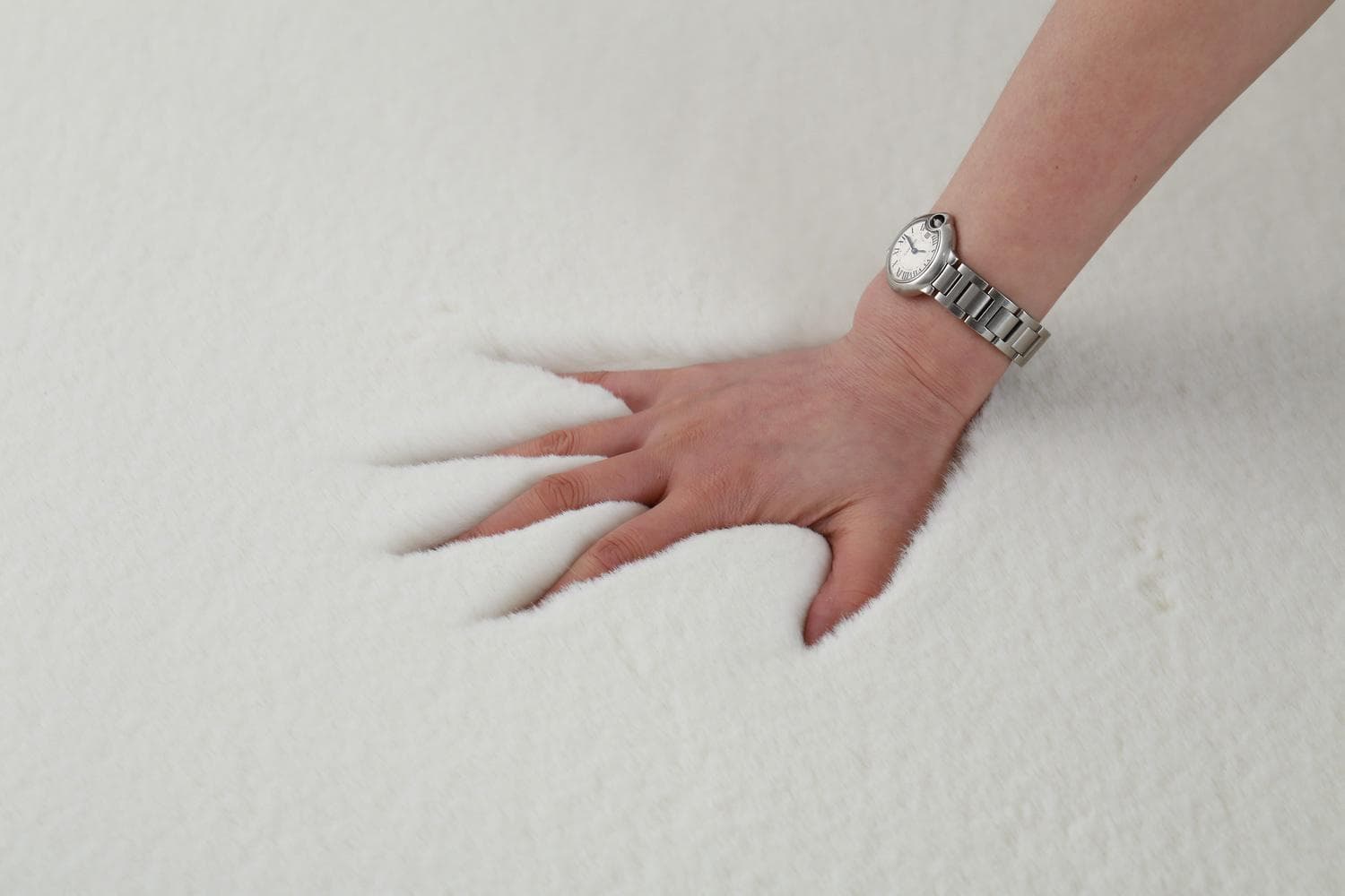 Covor Heinner Shaggy soft blanita Alb 50x90 cm — miniatură