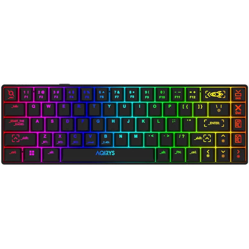 Tastatura Mecanica Gaming AQIRYS Mira, RGB, Wireless, negru