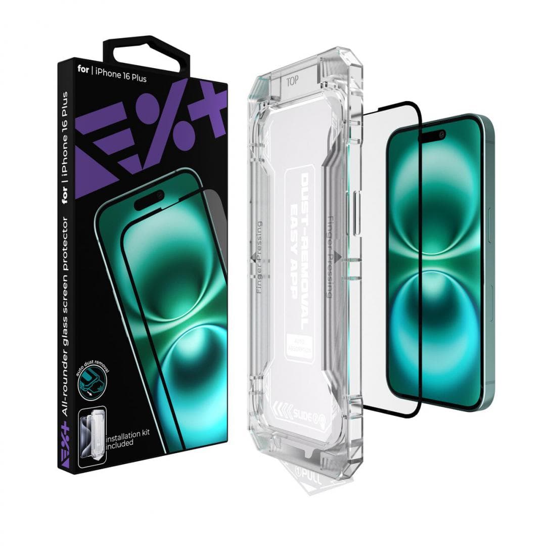 All-rounder Glass Screen Protector for iPhone 16 Plus — miniatură