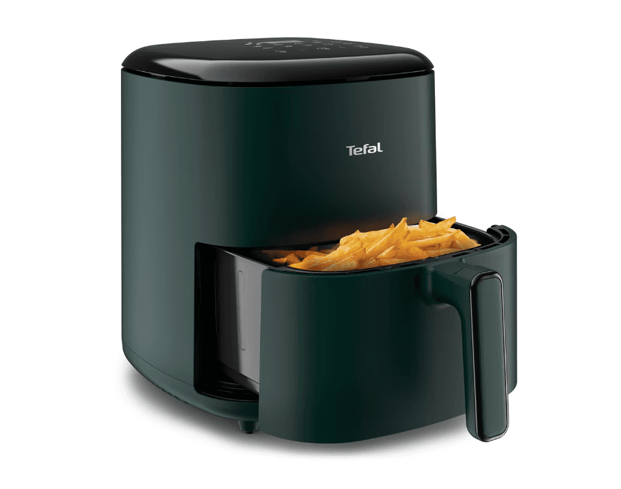 Friteuza cu aer cald Tefal Easy Fry Max EY245310, capacitate 5L, 1500 W, 10 programe automate, ecran tactil, vas detasabil antiaderent, oprire automata, carte de retete inclusa, verde