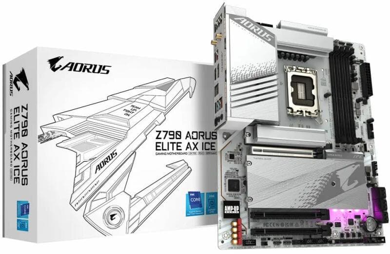 Placa de baza Gigabyte Z790 AORUS ELITE AX ICE, Socket 1700, DDR5, ATX