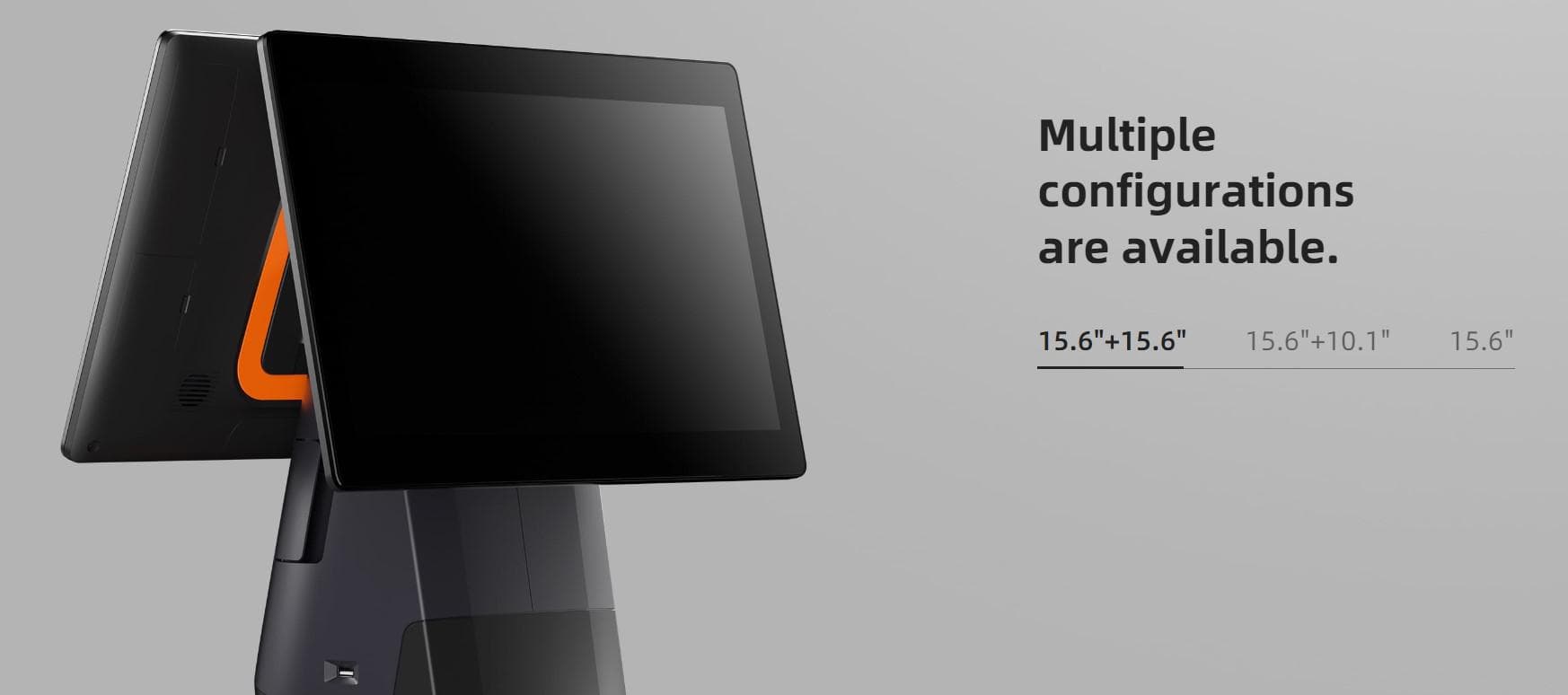 SUNMI DESKTOP POS SYSTEM L1563 T2s EN (15.6" + 15.6", 4GB + 64GB, Printer 80mm, WIFI, EU Adapter) — miniatură