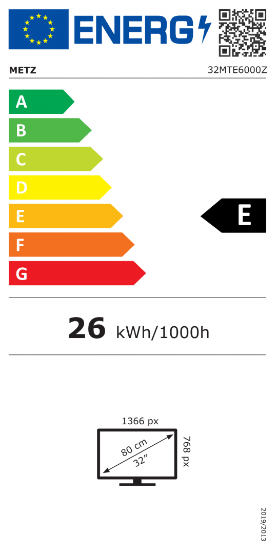 Televizor METZ LED 32MTE6000, 80 cm, Smart Google TV, HD, Clasa E (Brand German) — miniatură