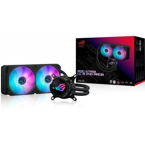 Cooler Procesor ASUS ROG Strix LC III 240 ARGB, Lichid, 12 cm, 2 ventilatoare, aRGB