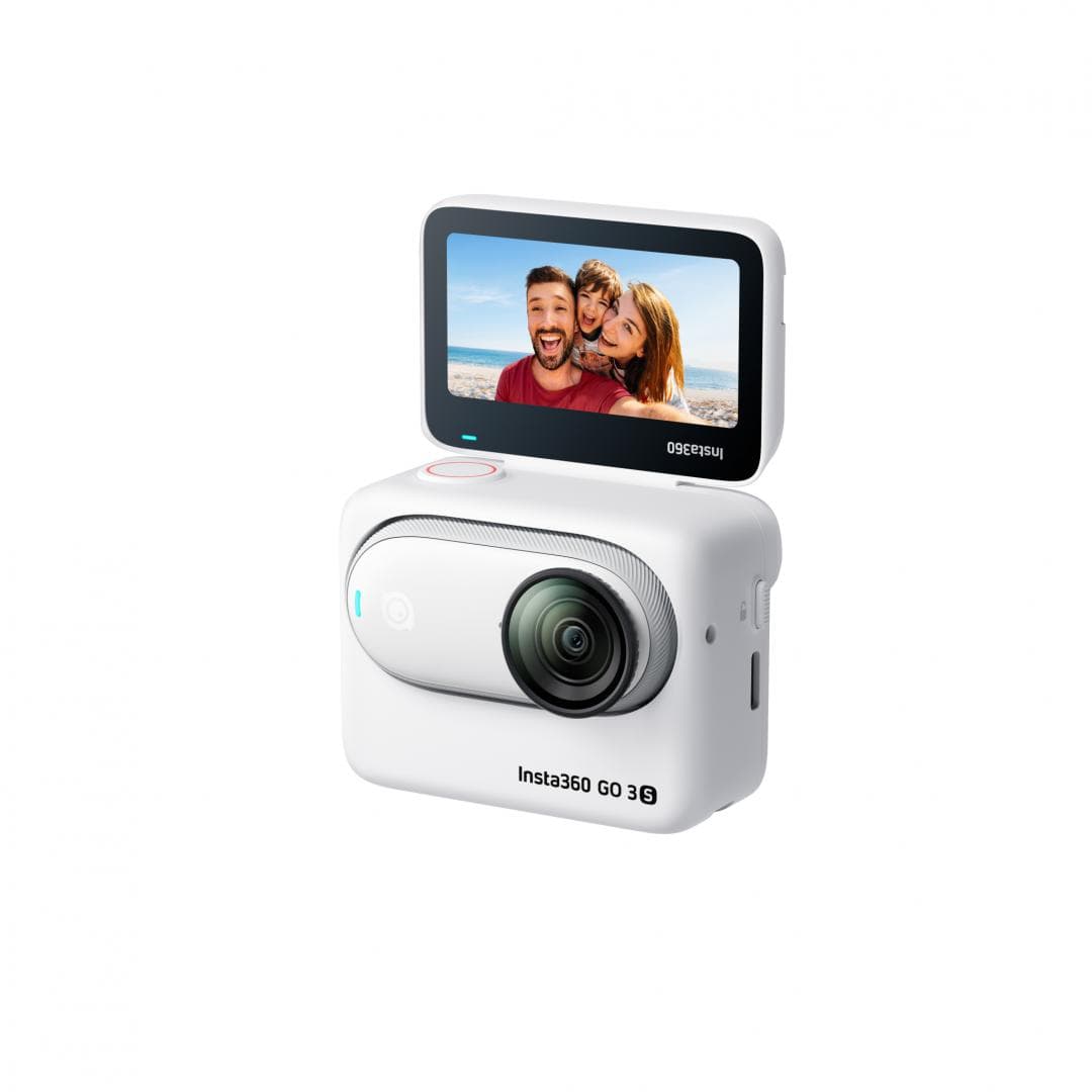 Camera video sport Insta360 GO 3S Arctic, diafragma f/2.8, focusare automata, sensibilitate ISO 1000-3200, rezolutie senzor 8.3 Mpx, rezolutie imagine 2880 x 2880, 4000 x 3000, rezolutie video 4k, rezistenta la apa 10 ATM, capacitate acumulator 310 mAh, functii rezistent la praf, rezistent la — miniatură