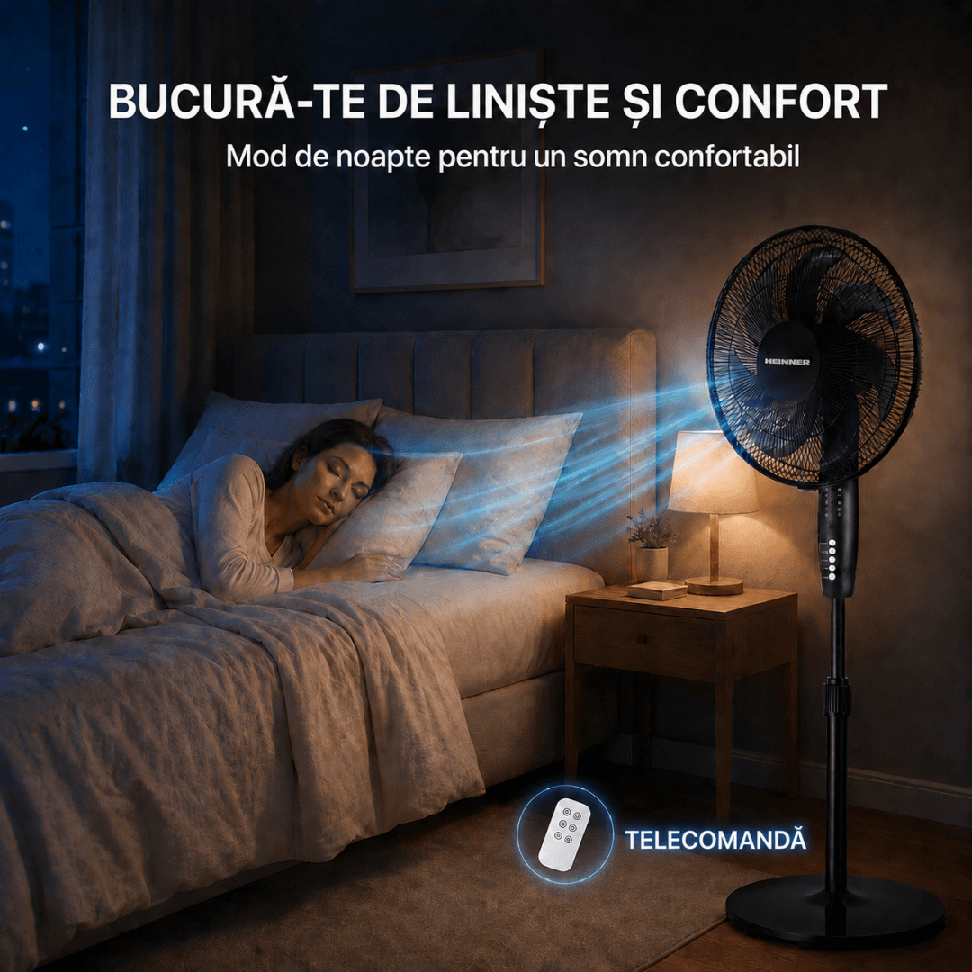 VENTILATOR CU PICIOR HEINNER HSF-M750DBK — miniatură