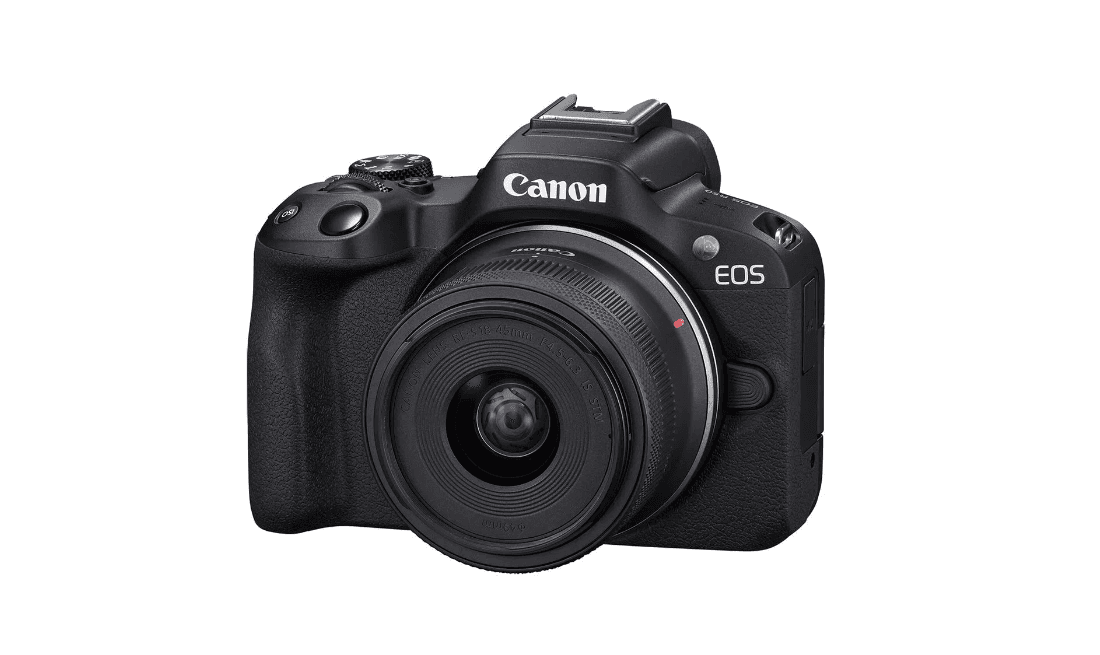 Aparat foto Canon Eos R50 BLACK KIT + Obiectiv RF-S18-45mm F4.5-6.3 IS STM, mirrorless, 24.2 Megapixeli, Procesor Digic X, Montura RF, Senzor APS-C 22.3 x 14.9mm, Aspect 3:2, Focalizare: Dual Pixel CMOS AF II, 100 % pe orizontală şi 100 % pe verticală (selectare automată), 90 % pe orizontală şi 100