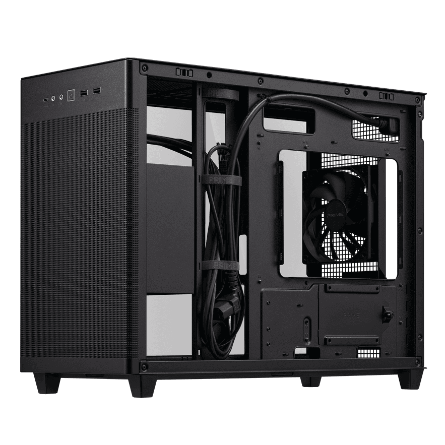 Carcasa ASUS AP201 PRIME CASE TG, Mini Tower, Black — miniatură