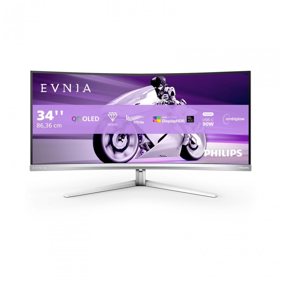 Monitor Consumer Philips 34M2C8600/00, 34", 3440 x 1440 pixeli, White — miniatură