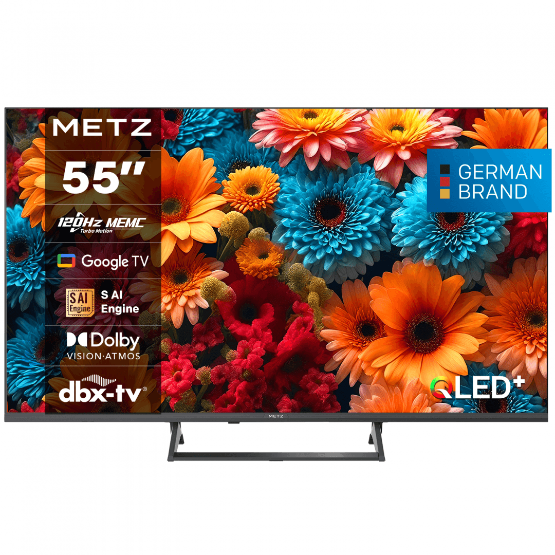 Televizor METZ QLED 55MQF7500Z, 139 cm, Smart Google TV, 4K, Clasa F