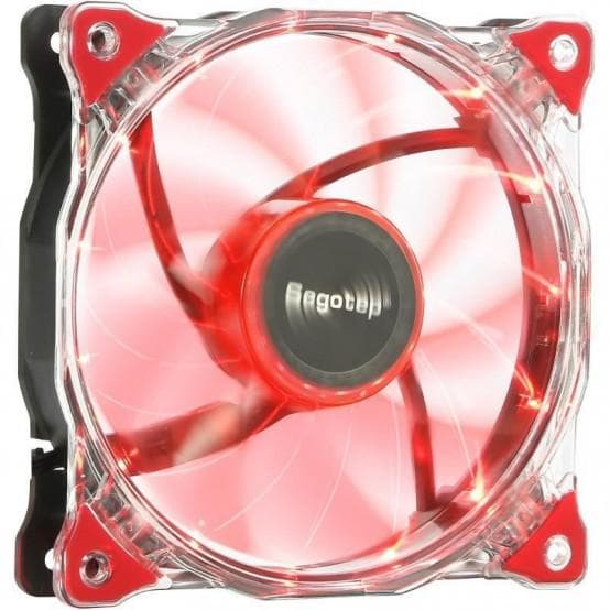 Ventilator Carcasa SEGOTEP POLAR WIND RED, 12 cm, 1100 RPM — miniatură
