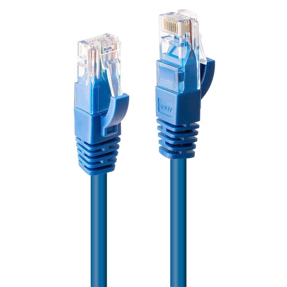 Cablu retea Lindy LY-48018, 2m Cat.6 U/UTP, Blue — miniatură