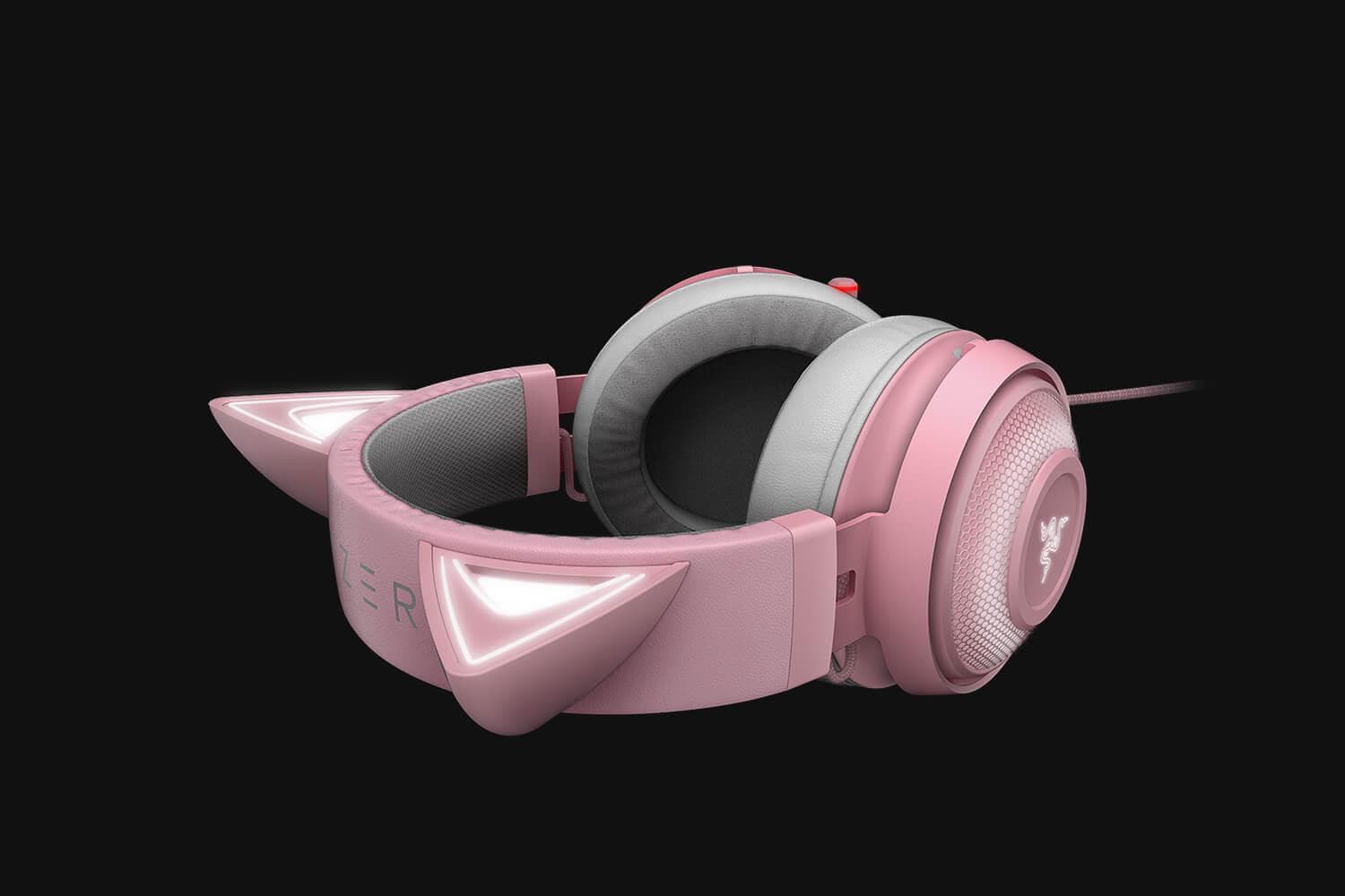 Casti Gaming Head-band Razer Kraken Kitty, Wired, noise-canceling, Roz — miniatură