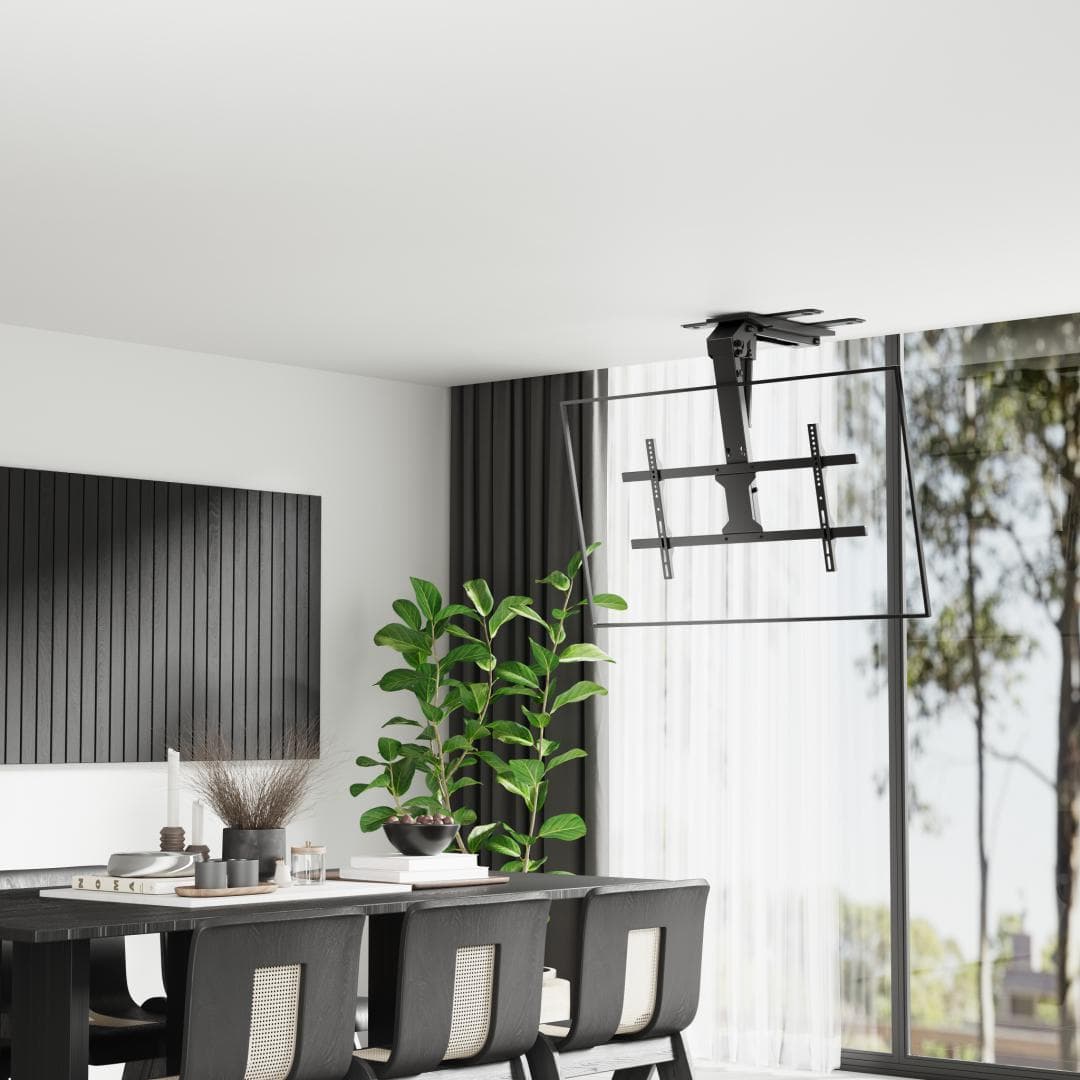 Suport TV Motorizat Serioux 43-86" 45kg compatibilitate dimensiune ecran 43"-86" VESA 200x100 - 800x400, greutate maxima suportata 45kg Tilt 0~-80° Screen Level +2°~-2° — miniatură