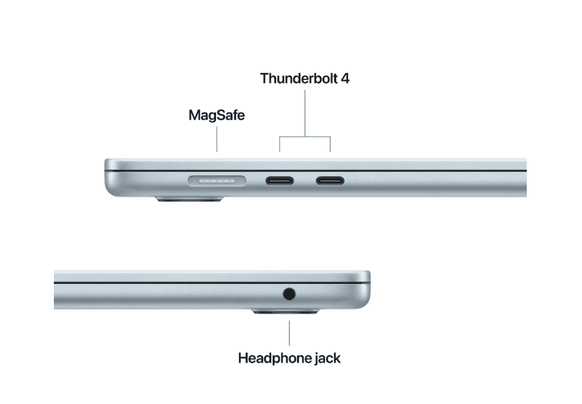 MacBook Air 15.3" Retina/Apple M4 (CPU 10-core, GPU 10-core, Neural Engine16-core)/16GB/256GB - Sky Blue - INT KB (2025) — miniatură