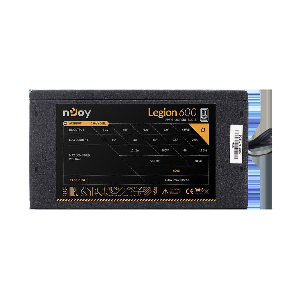 Sursa nJoy Legion 600, 80+ Silver, 600W — miniatură