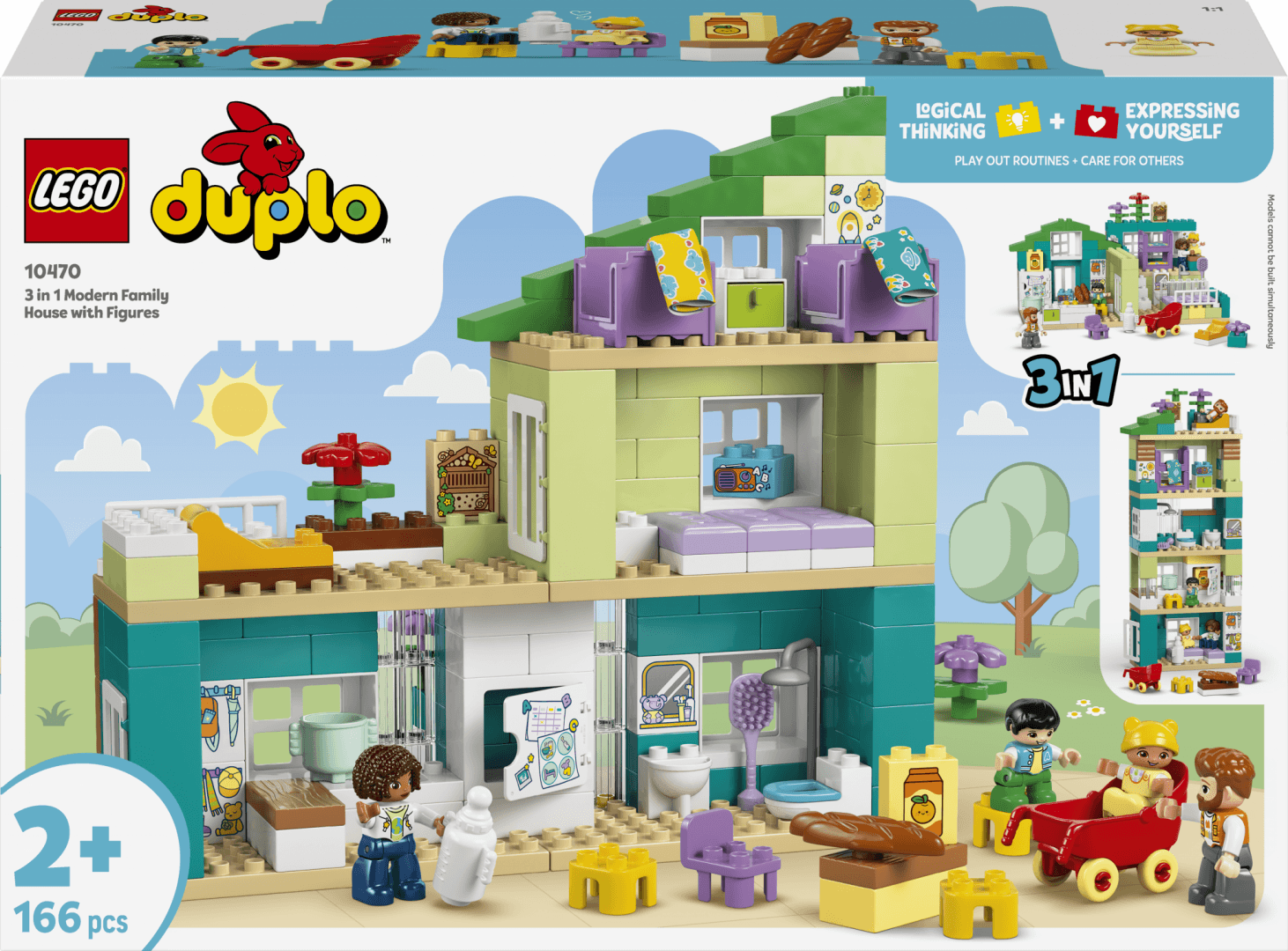 CASA MODERNA DE FAMILIE 3IN1, CU FIGURINE LEGO10470 — miniatură