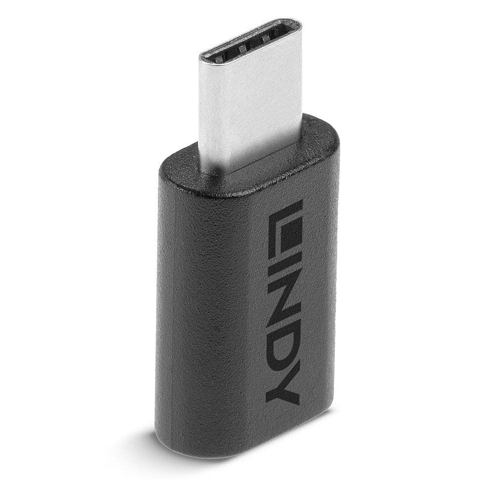 Adaptor Lindy USB 3.2 Type C la C, dimensiuni 26.5x13x7.5mm, latime de banda suportata 20Gbps, negru — miniatură