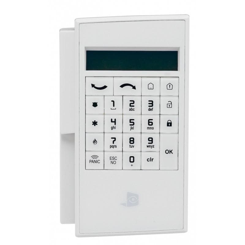 Tastatura numerica cu cititor de proximitate Videofied XMB210, frecventa de operare: 868MHz, criptare AES, LCD display( 16 caractere), cititor de proximiate compatibil cu carduri Mifare 13.56MHz, backlight, alimentare cu baterii 3,6V 3x LS14500 lithium ( incluse), dimensiuni: 160 x 92 x 31 mm
