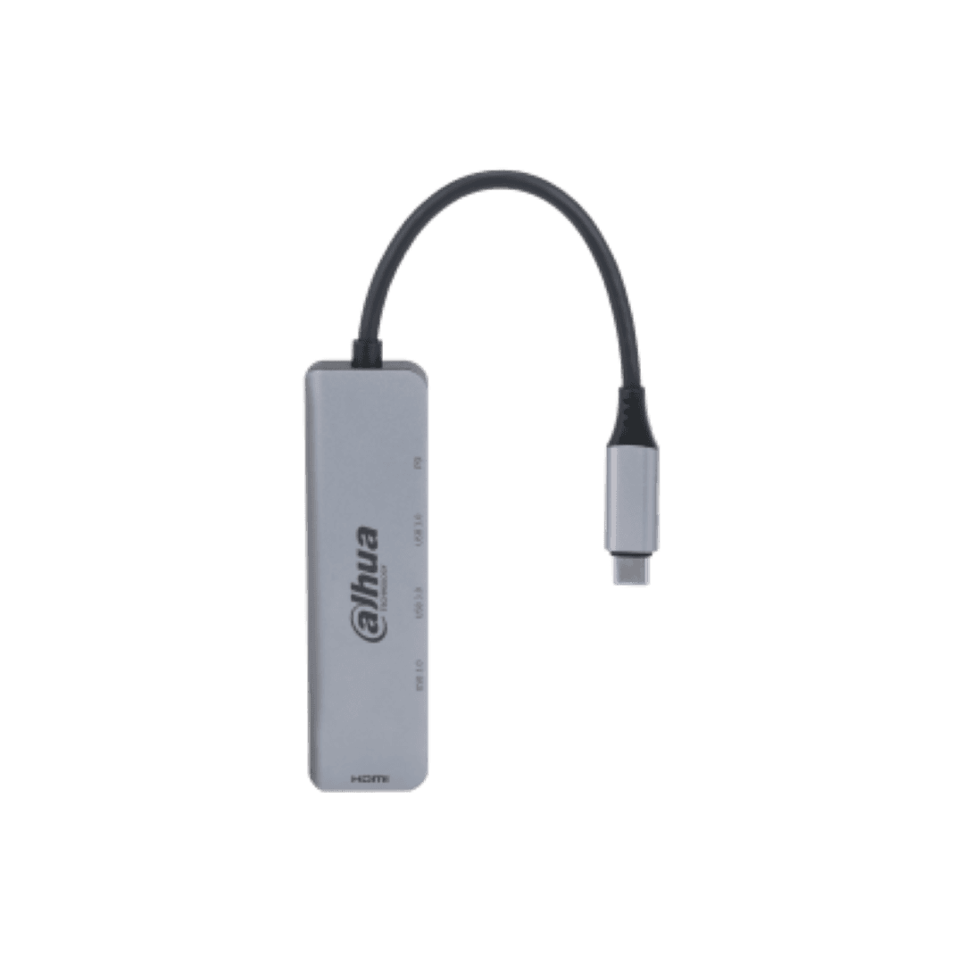 Hub USB DAHUA TC35 USB-C, 5 porturi, HDMI, Gri — miniatură