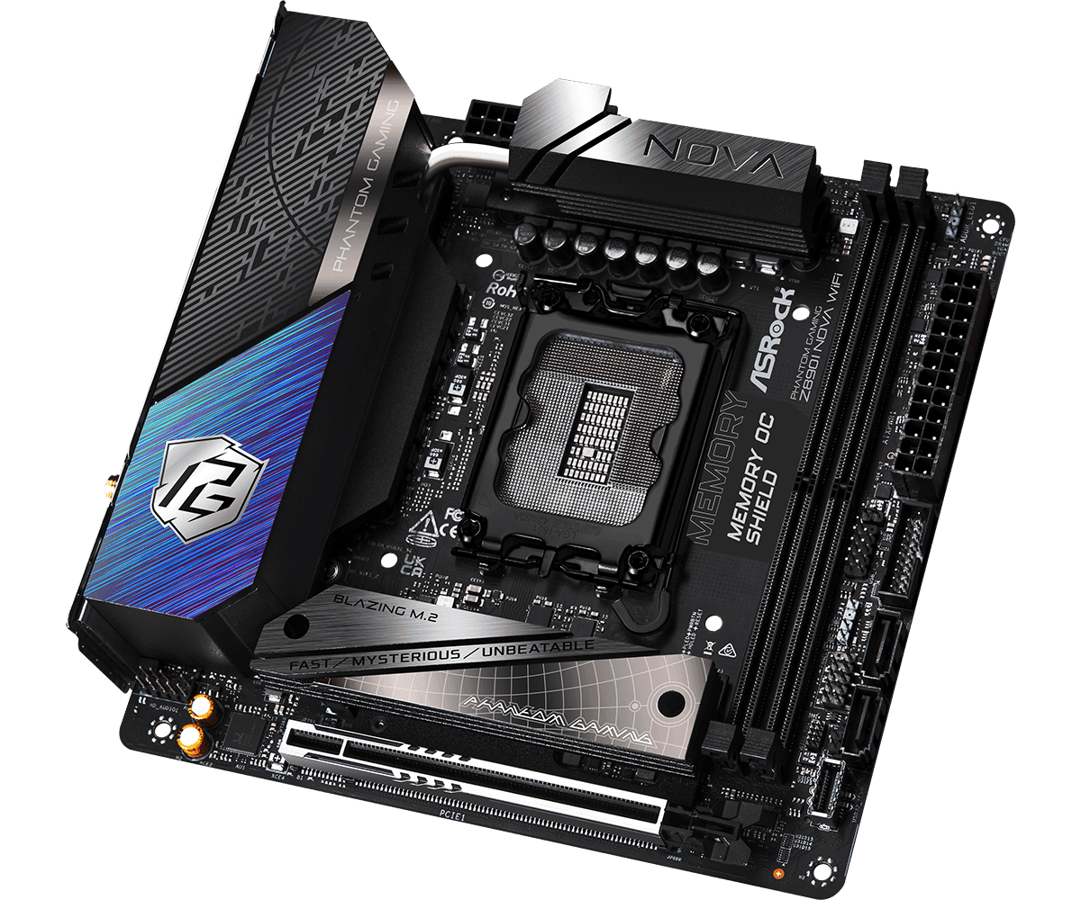 Placa de baza ASRock Phantom Gaming Z890I Nova WiFi, Socket 1851, DDR5, Mini-ITX — miniatură