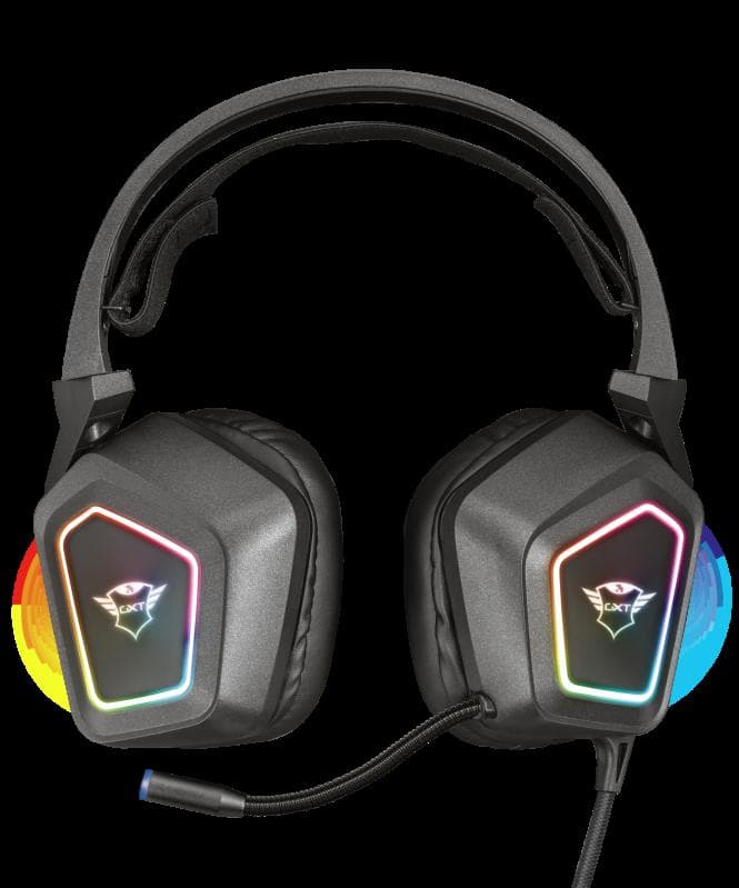 Casti Gaming Head-band Trust GXT 450 Blizz RGB 7.1 Surround, Wired, Negru — miniatură