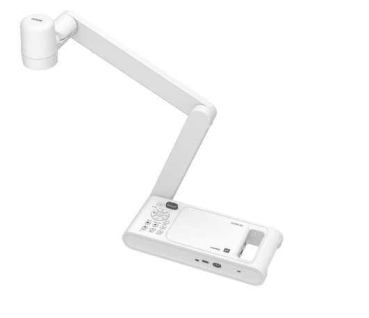 EPSON ELPDC30 4K UHD WIRELESS VISUALISER, 1/ 3,2 " CMOS sensor, Frame rate:max. 60 fps, Auto Focus, Dimensiune: A3: 297 x 420 mm, Output: 320 x 180 / 320 x 240 / 640 x 360 / VGA / XGA / 720p / WXGA / QVGA / SXGA / Full HD / UXGA / 2048 x 1536 / 2560 x 1920 / 4K, Interfata: USB, SD Card, WI-FI, Auto