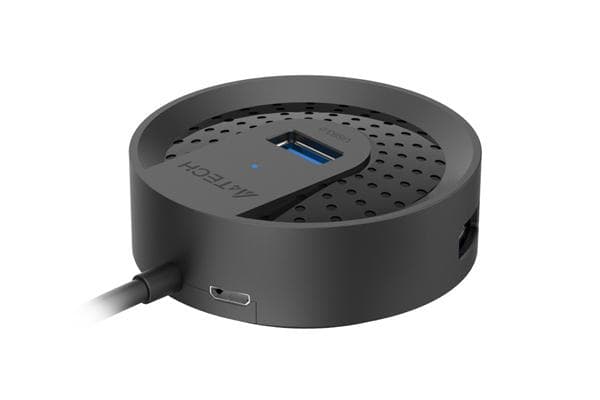 Hub USB A4Tech HUB-30C, USB-C, 5 porturi, Negru — miniatură