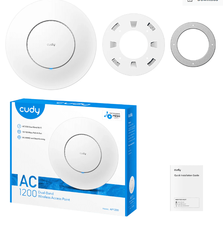 Access point Cudy AP1200, Gigabit, Dual-band, WI-FI — miniatură