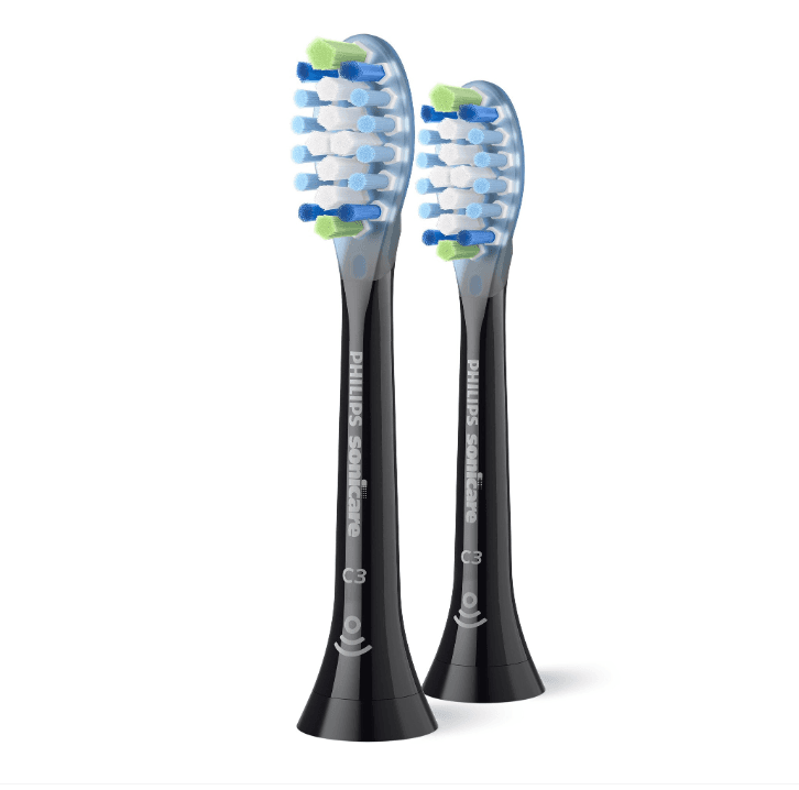 Rezerve PHILIPS Sonicare Plaque Defence HX9042/88, Pachet de 2 capete de periere, Standard, Click-on, Sincronizarea modurilor BrushSync, Negru, L x A x I (mm) 60x25.7x230.5 — miniatură