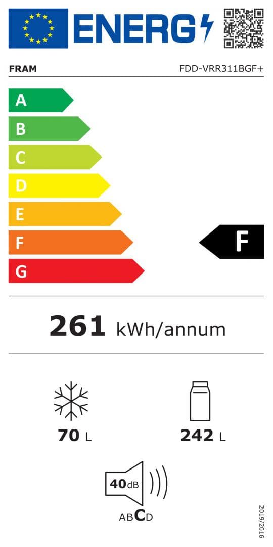 FRIGIDER CU DOUA USI FRAM FDD-VRR311BGF+ — miniatură