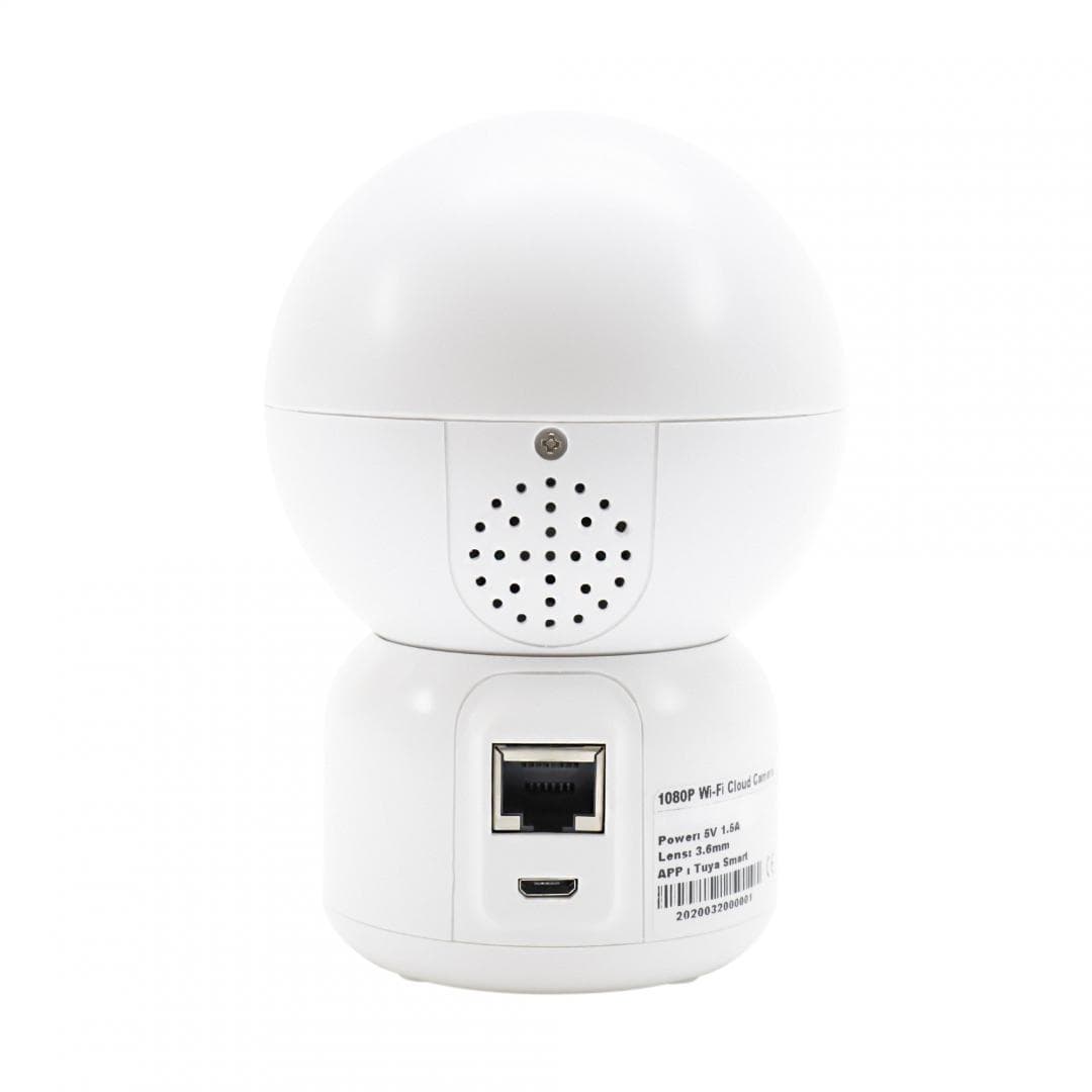 Camera supraveghere video PNI IP390T 1080P cu PTZ WiFi H264+ suporta microSD 128GB, Night Vision, aplicatia Tuya, P2P, Android, iOS, pentru interior, rotire dupa miscare, alarma la miscare, Senzor imagine:1/2.9" CMOS F37, 2MP, Rezolutie: 1080P (1280 x 1080), Lentila: 3.6mm, Compresie: H.264+ — miniatură